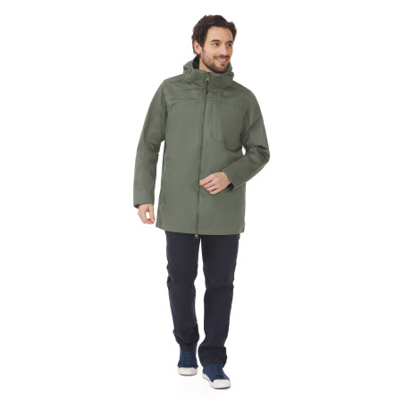 Parka imperméable mi-saison homme vert kaki | Mousqueton