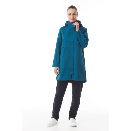 Parka imperméable mi-saison femme bleu abysse | Mousqueton