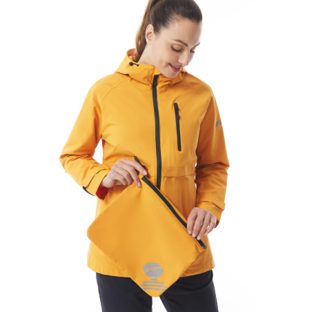 Coupe vent léger et compact  femme jaune orangé | Mousqueton