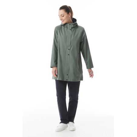 Ciré à capuche femme vert kaki | Mousqueton