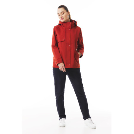 Veste imperméable et modulable mi-saison orange tuile | Mousqueton