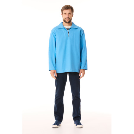 Vareuse traditionnelle en toile bleu ciel | Mousqueton