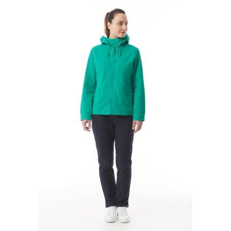 Veste à capuche en toile Femme vert jade | Mousqueton