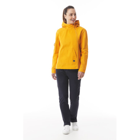 Veste asymétrique Femme jaune orangé | Mousqueton