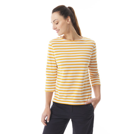 Marinière bicolore Femme jaune orangé | Mousqueton
