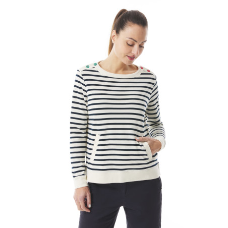 Pull rayé col bateau femme bâbord-tribord | Mousqueton