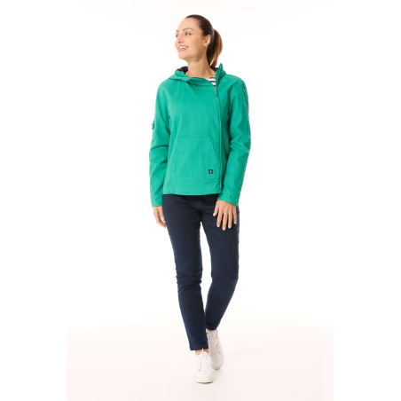 Veste asymétrique Femme vert jade | Mousqueton