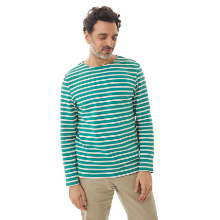Marinière homme à manches longues vert jade | Mousqueton