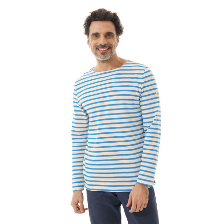 Marinière homme à manches longues bleu ciel | Mousqueton