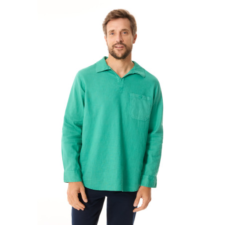 Chemise homme légère vert jade | Mousqueton