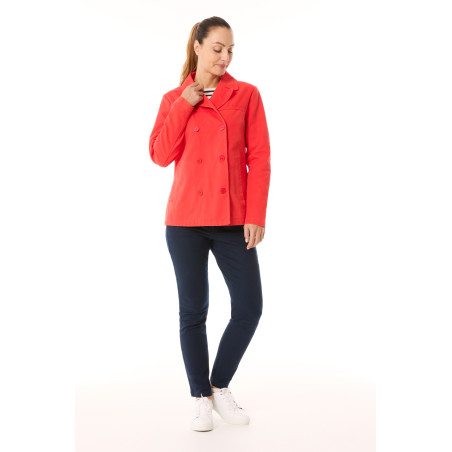 Caban déperlant non-doublé Femme rouge vif | Mousqueton