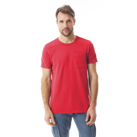 T-shirt coton lourd homme rouge carmin I Mousqueton