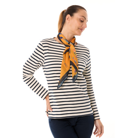Foulard avec imprimé homard jaune orangé | Mousqueton