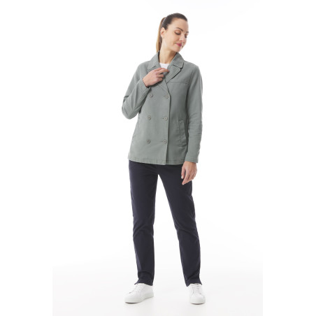 Caban déperlant non-doublé Femme vert kaki | Mousqueton