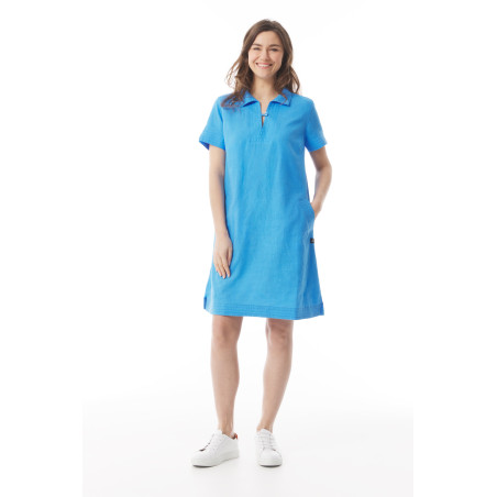 Robe à manches courtes femme bleu ciel | Mousqueton