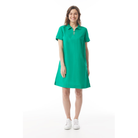 Robe à manches courtes femme vert jade | Mousqueton