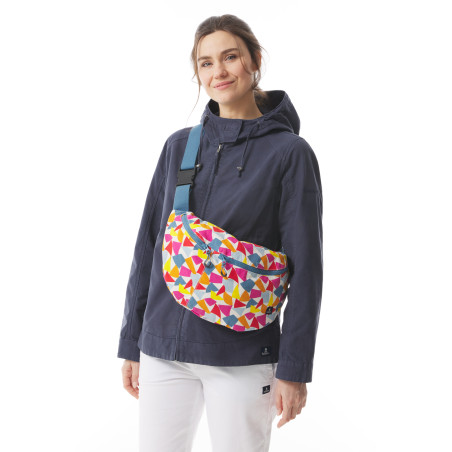 Sac banane à motifs drapeaux fanions colorés | Mousqueton