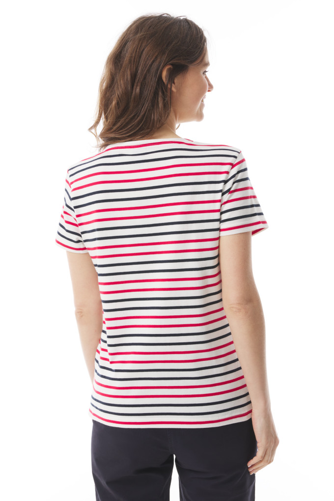 KAELIA MULTICOLORE ECRU - MARINE - CHILI