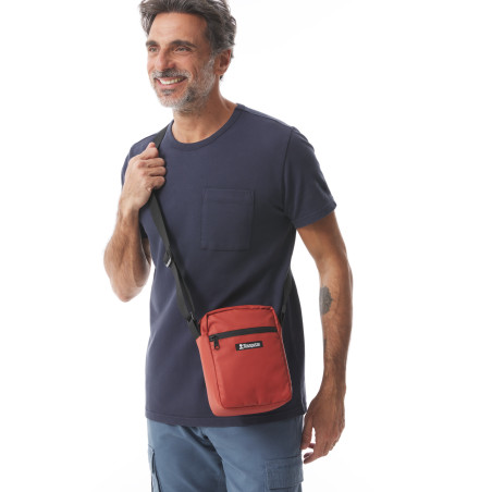 Sac bandoulière imperméable orange tuile | Mousqueton