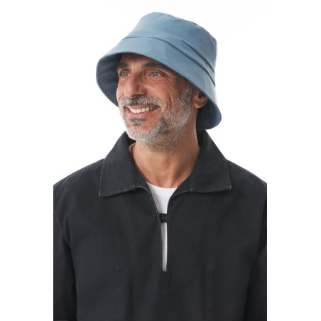 Bob de pluie mixte bleu provencal | Mousqueton
