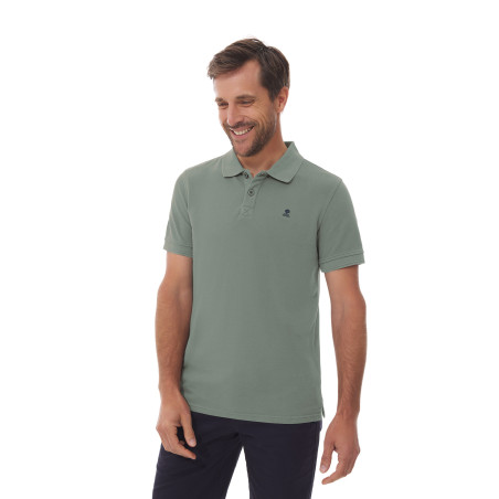Polo homme manche courte vert kaki | Mousqueton