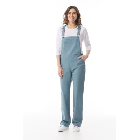 Salopette en coton femme bleu provencal | Mousqueton