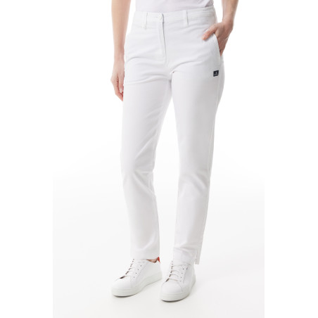 Pantalon femme taille haute blanc | Mousqueton