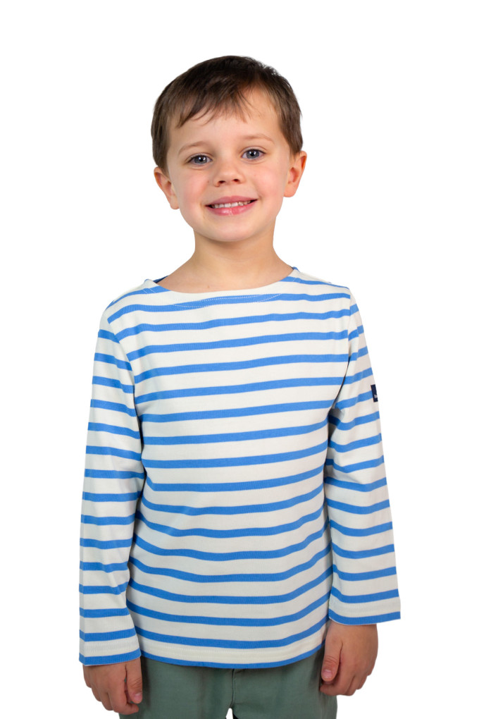 MARIO KID BICOLORE ECRU - BLEUET