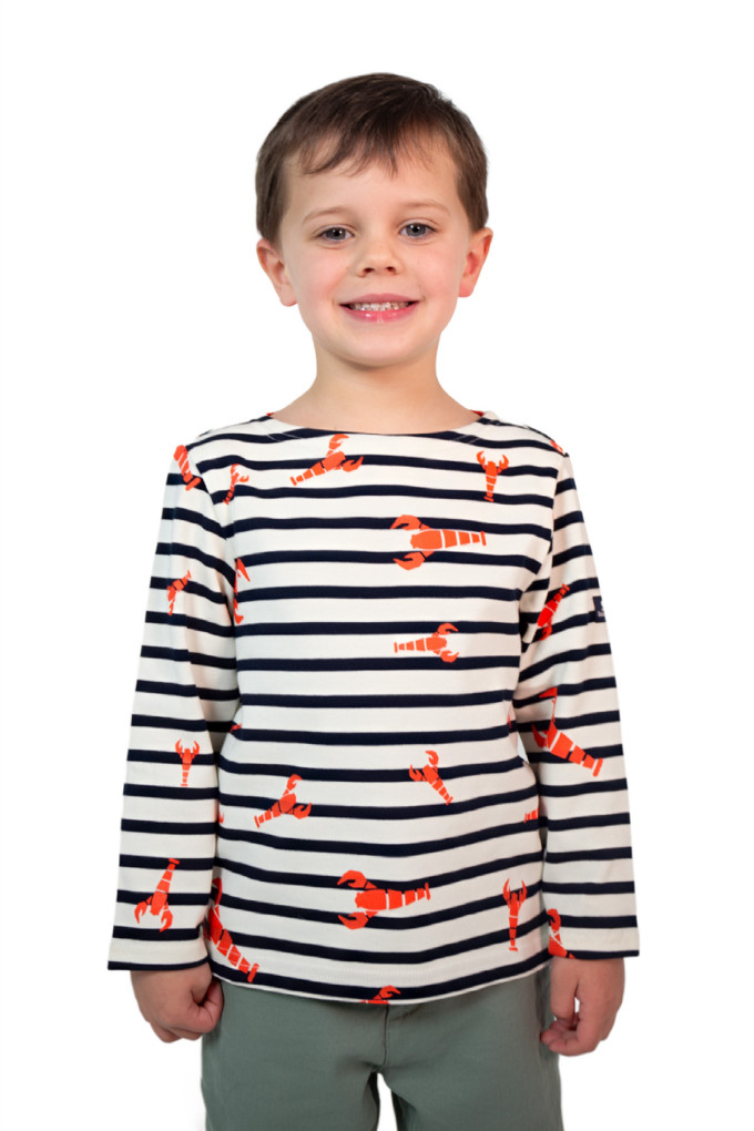 MARIO KID LOBSTER BICOLORE ECRU - MARINE