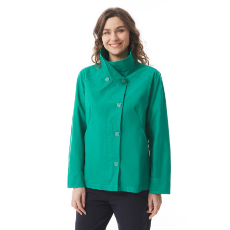 Veste col montant femme vert jade | Mousqueton