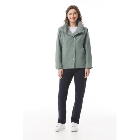 Veste col montant femme vert kaki | Mousqueton