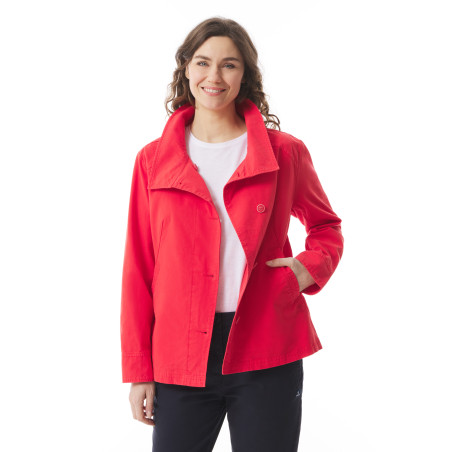 Veste col montant femme rouge vif | Mousqueton