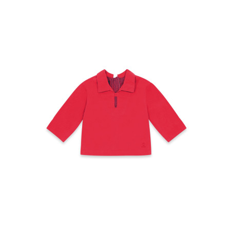 Vareuse en toile rouge vif bébé | Mousqueton