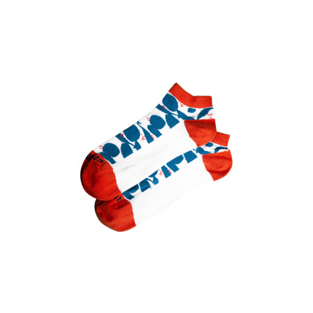 Chaussettes courtes à motifs baleine écru | Mousqueton