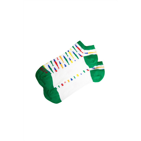 Chaussettes courtes écru à motifs sardines | Mousqueton