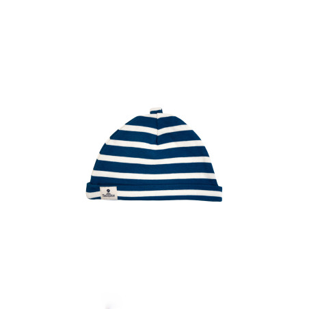Bonnet rayé en coton bébé MIMI BABY-B | Mousqueton