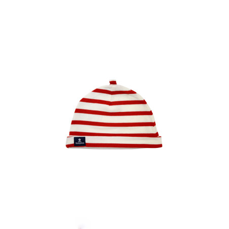 Bonnet rayé en coton bébé MIMI BABY-B | Mousqueton