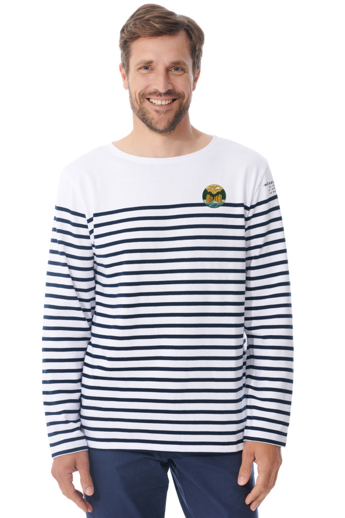 MARIO MEGALITHES BICOLORE BLANC - MARINE