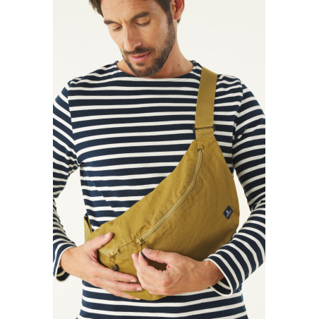 Zipped bronze brown fanny pack | Mousqueton