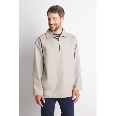 Vareuse de marin en toile canva gris pierre | Mousqueton