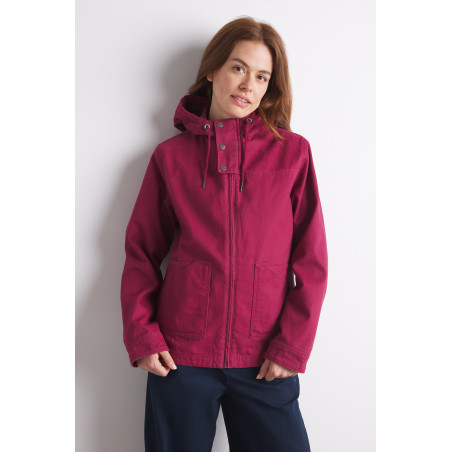 Veste femme à capuche femme rouge brique | Mousqueton