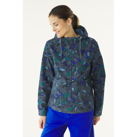Veste à capuche bleu cobalt pour femme | Mousqueton