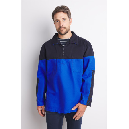 Vareuse bicolore bleu cobalt et bleu marine  | Mousqueton