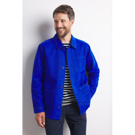 Veste de travail homme bleu cobalt | Mousqueton