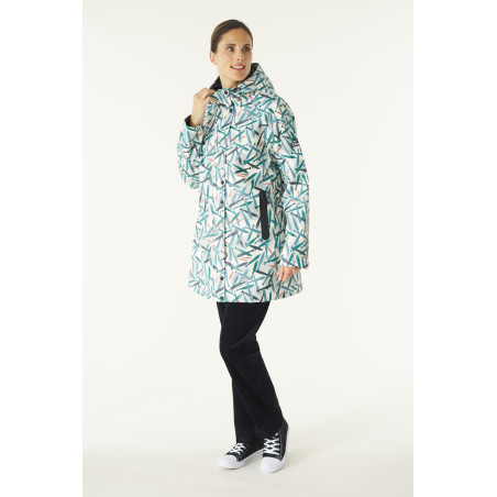 Ciré de pluie femme motif banc de poissons | Mousqueton