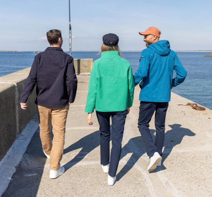 Group of people wearing cotton canvas jackets from Mousqueton