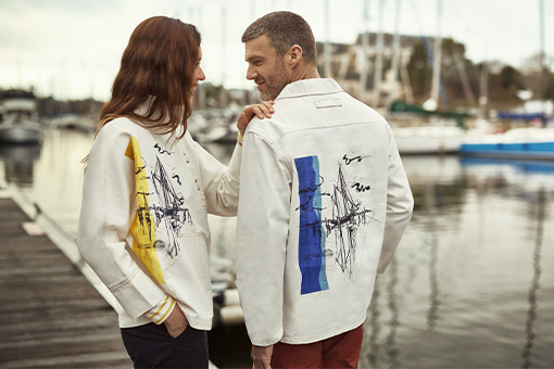 vareuse et veste en toile de la collection capsule mousqueton X romuald Nio