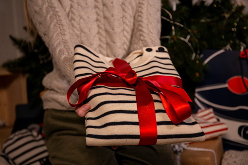 Pull marin mousqueton pour noël