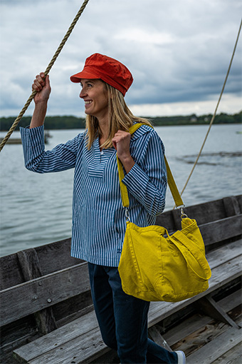 sac en toile couleur jaune