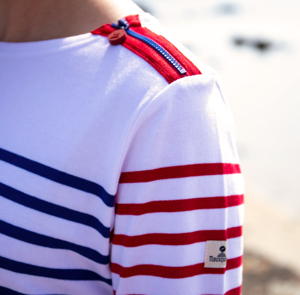 La fermeture zippée de la marinière